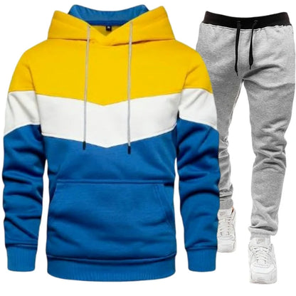 Conjunto  masculino com sweatshirt com capuz e calça. tudp com estilo e material de qualidade.