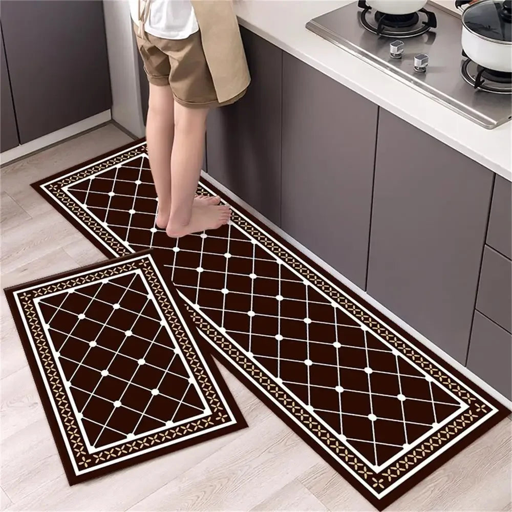 Kitchen Floor Mat Bedroom Living Room Long Bedside Area Rug Hallway Soft Washable Carpet Anti Slip Bathroom Entrance Doormat