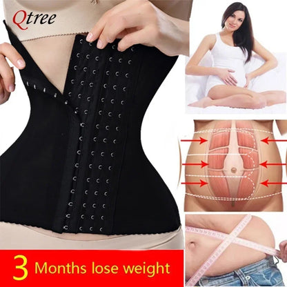 Cinta  Slimming Waist Trainer Belt Shapewear Women Belly Cincher Body Shaper Fat Compression Strap Girdles Firm Hook Corset