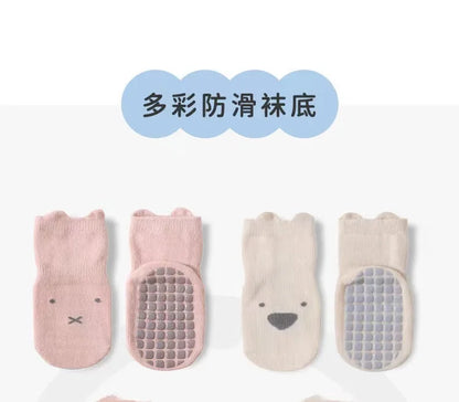 3 Pairs/Lot Cartoon Newborn Socks Children's Anti-slip Socks Spring and Autumn Cute Boy Cotton Baby Toddler Socks