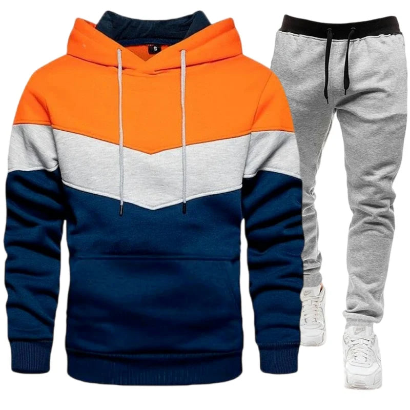 Conjunto  masculino com sweatshirt com capuz e calça. tudp com estilo e material de qualidade.