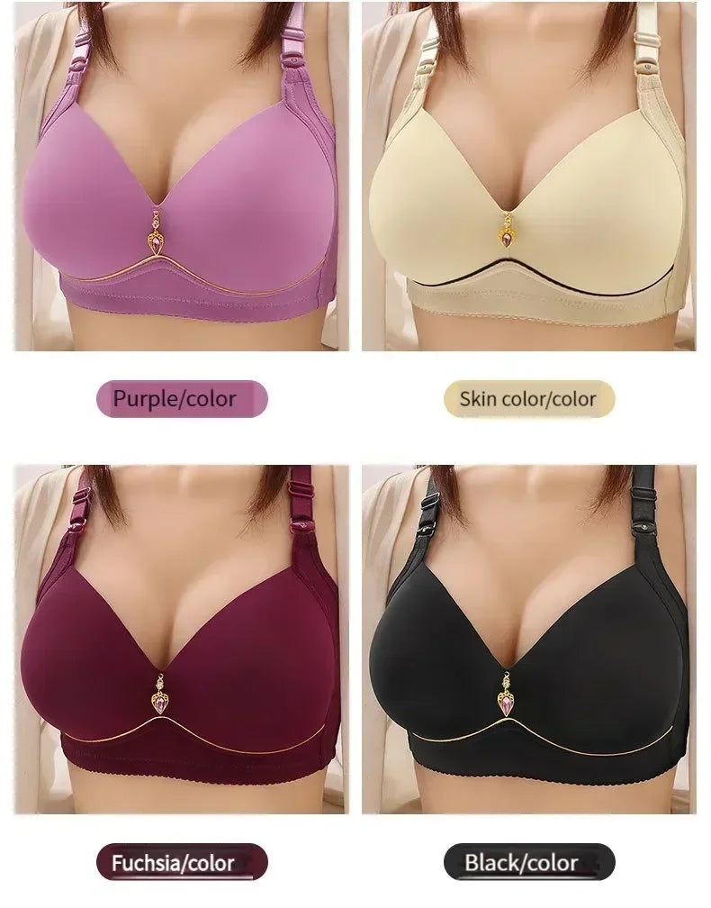Sports Bra Bralette Sexy Large Size No Steel Ring Lingerie Push Up Breathable Women's Underwear Thin Cup Glossy Bras Mujer