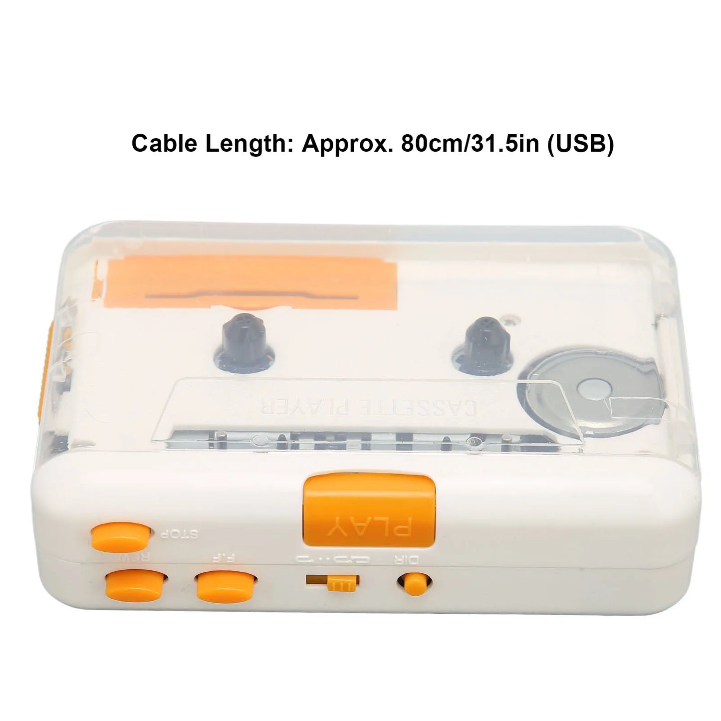 USB Cassette Converter Plug and Play Portable MP3 Music Tape Player with Earphone for IPod PC