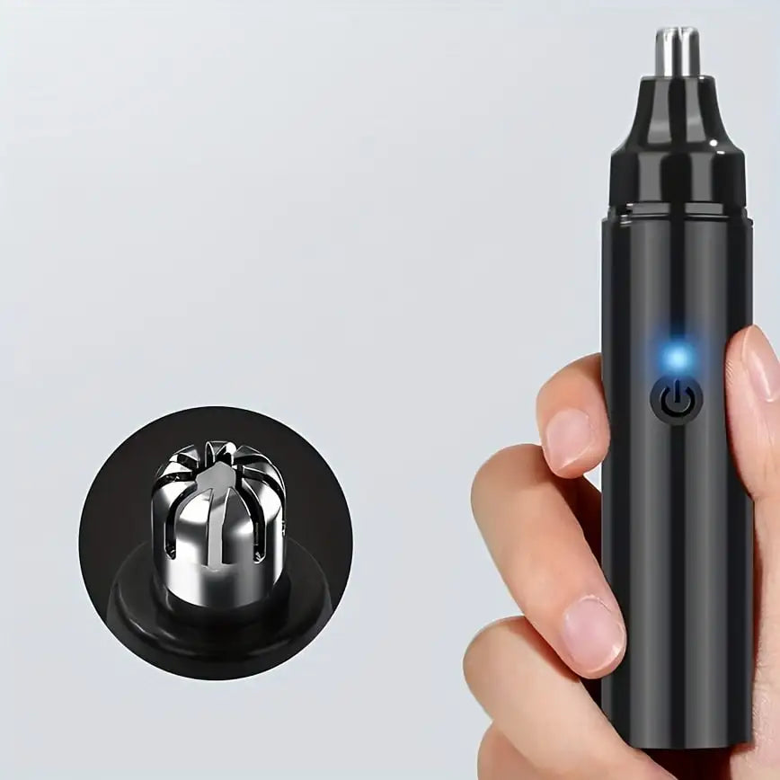 Rechargeable Nose Hair trimmer and Facial Hair remover for Men Nose Hair Shaver for nasal clearance - portable grooming tool for