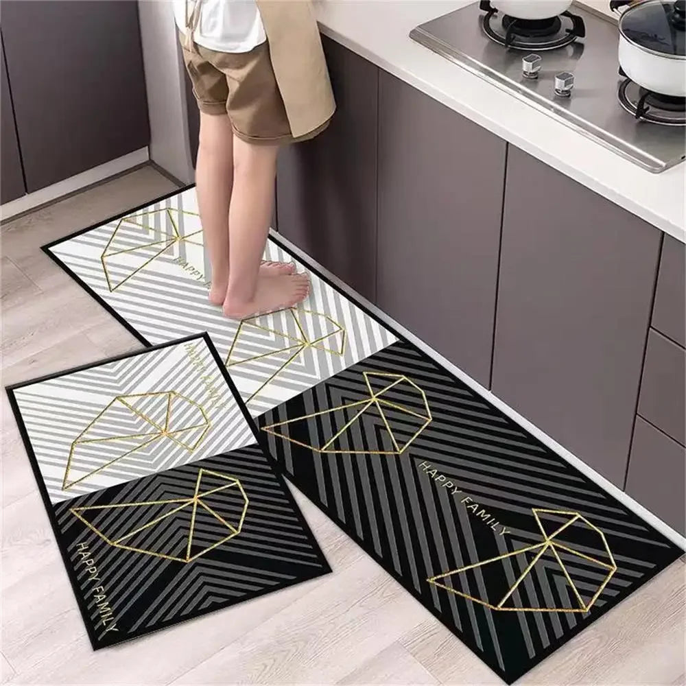 Kitchen Floor Mat Bedroom Living Room Long Bedside Area Rug Hallway Soft Washable Carpet Anti Slip Bathroom Entrance Doormat