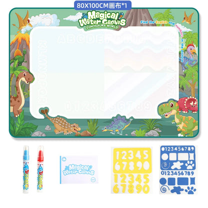 100x80cm Water Doodle Mat Magic Drawing Doodling Mat Coloring Mat Drawing Board Educational Toys for 2-7 Years Old Boys and Girl