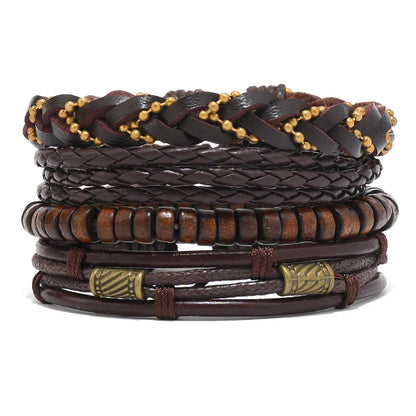 Pulseiras para homem e jovens elaboradas com materiais de alta qualidade conjunto de 4 pulseiras.. 