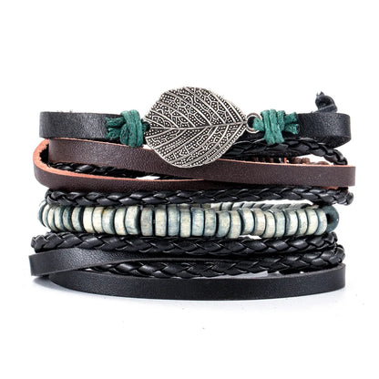 Pulseiras para homem e jovens elaboradas com materiais de alta qualidade conjunto de 4 pulseiras.. 