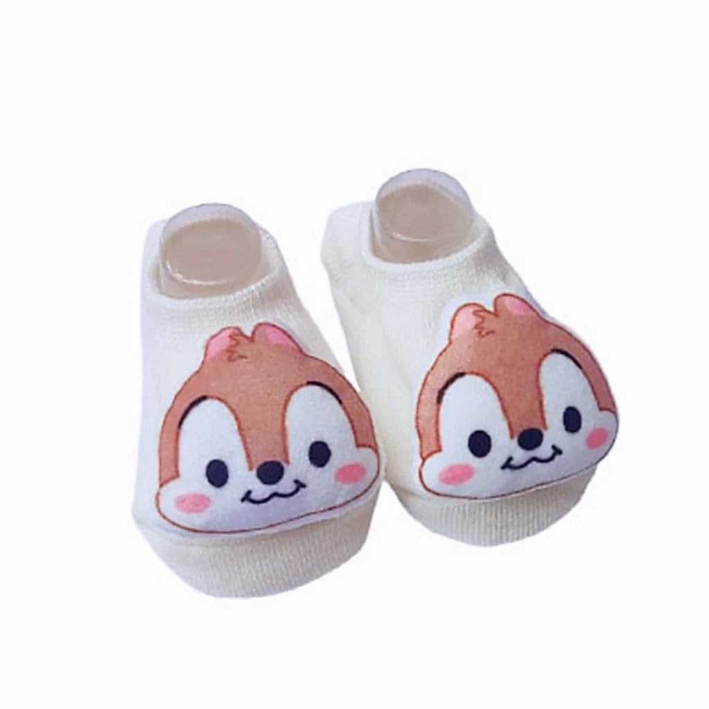 Spring Baby Girls Socks Newborn Mickey and Minnie Baby Socks Infant Baby Boy Socks Anti Slip Soft Cotton Floor Sock Shoes