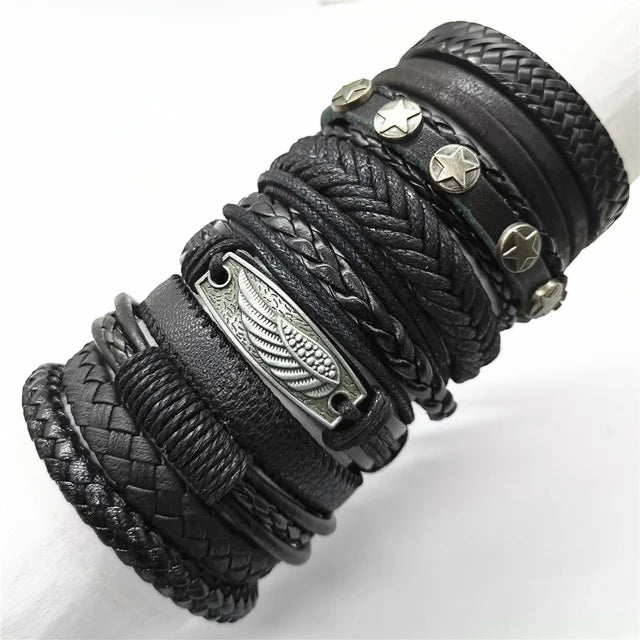 psk de 10 pulseiras  feitas a mão e elaborada com material de excelente categoria com couro verdadeiro.