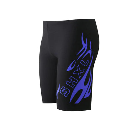 New Men Swimsuit Trunks Diving Surfing Sports Shorts Quick-drying Print Swimming  Male Pants
