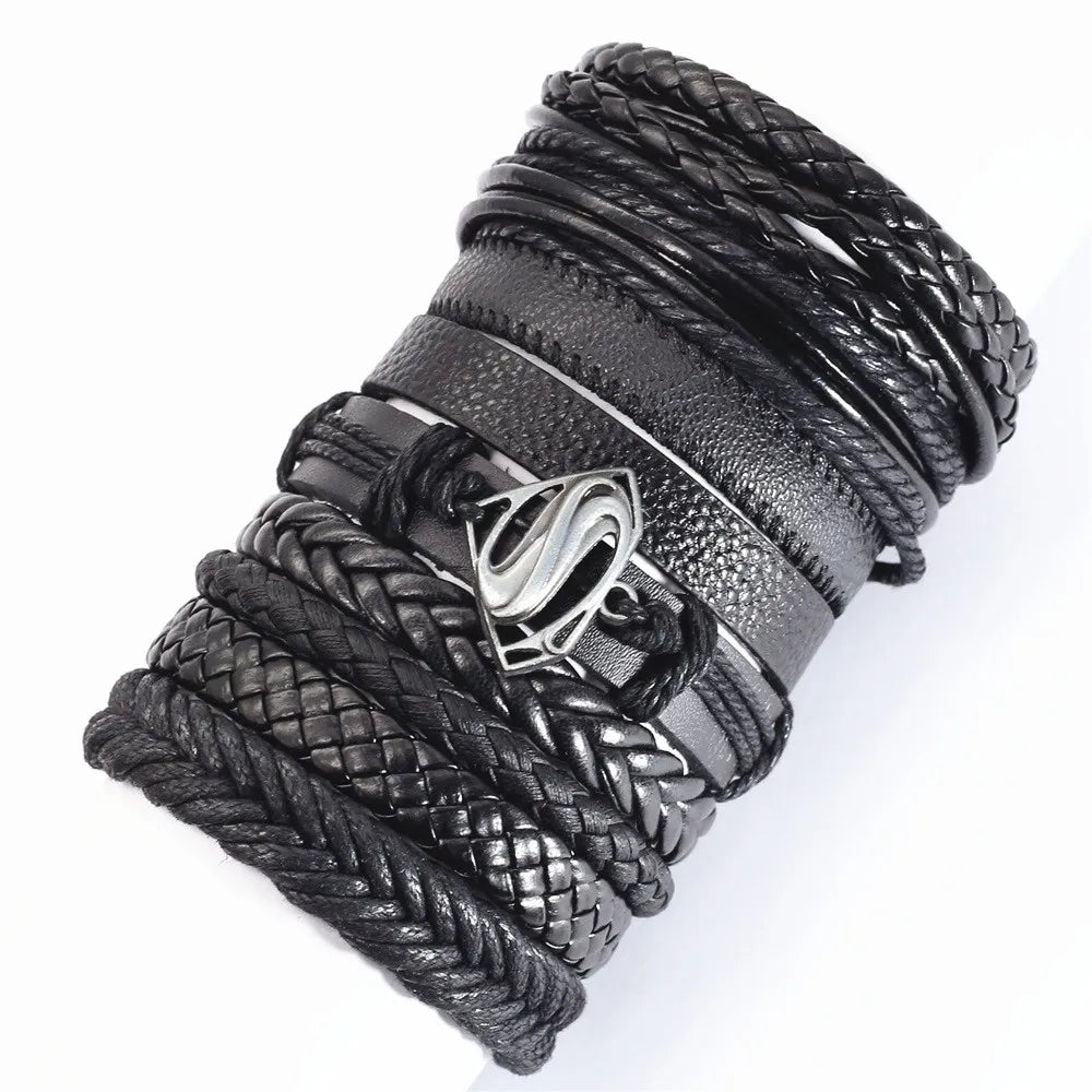 psk de 10 pulseiras  feitas a mão e elaborada com material de excelente categoria com couro verdadeiro.