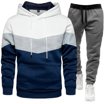 Conjunto  masculino com sweatshirt com capuz e calça. tudp com estilo e material de qualidade.