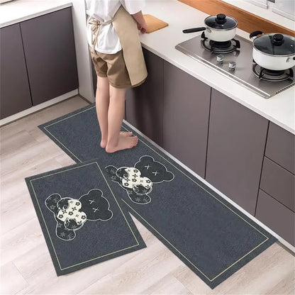 Kitchen Floor Mat Bedroom Living Room Long Bedside Area Rug Hallway Soft Washable Carpet Anti Slip Bathroom Entrance Doormat