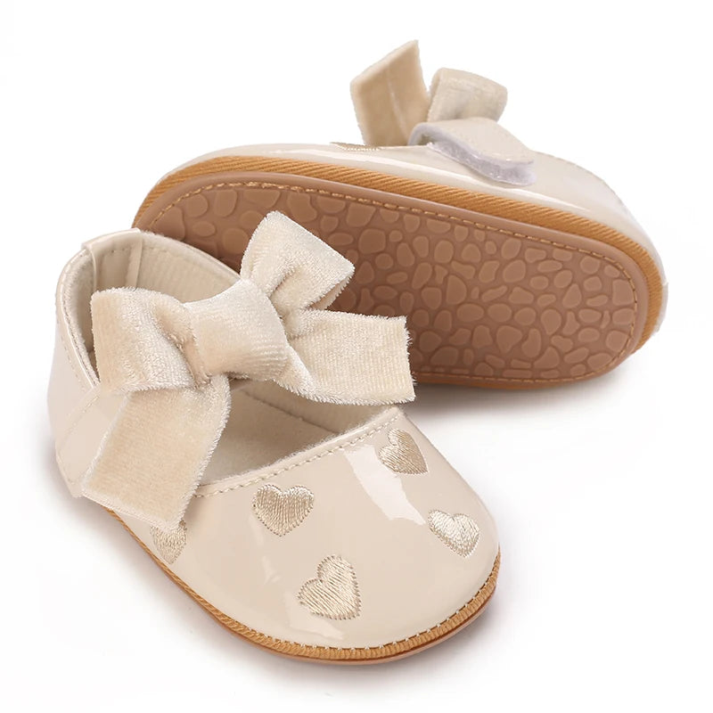 Baby Shoes Girl Rubber Sole Anti-slip Toddler First Walkers Infant Crib Shoes  Girl Moccasins