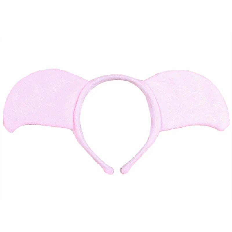 tiara Girls Cute Cow Giraffe Elephant Monkey Headband Kawaii Soft Cat Bear Tiger Panda Ears Headpiece Performance Birthday Party Wear