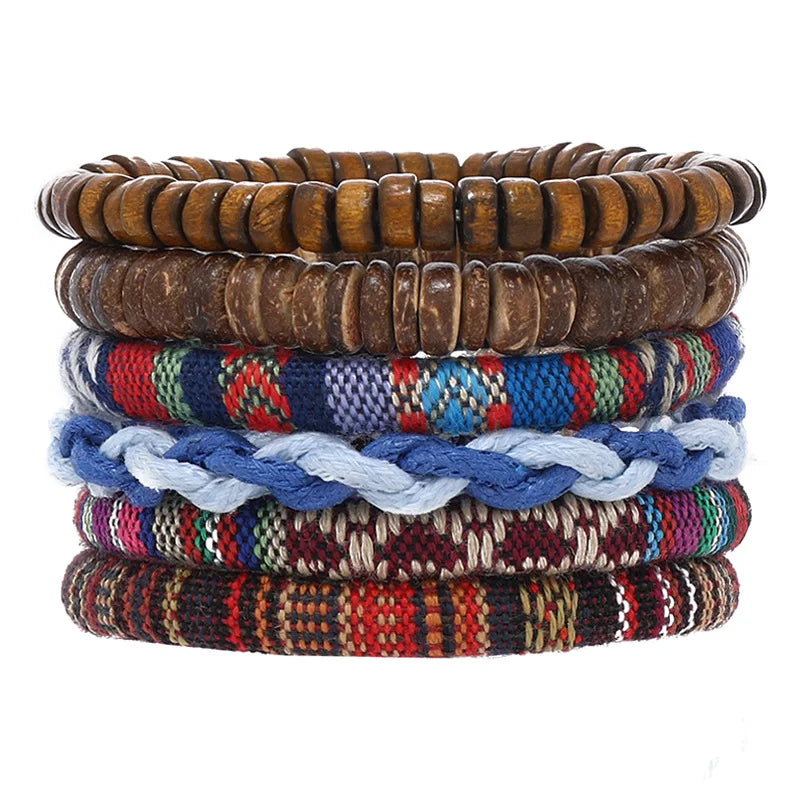 Pulseiras para homem e jovens elaboradas com materiais de alta qualidade conjunto de 4 pulseiras.. 