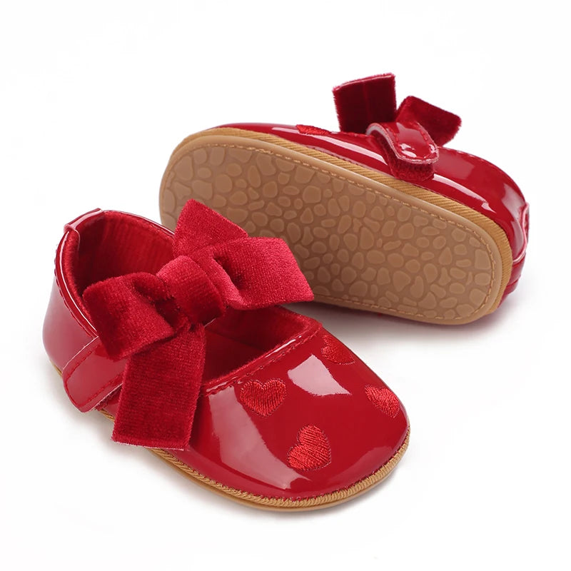 Baby Shoes Girl Rubber Sole Anti-slip Toddler First Walkers Infant Crib Shoes  Girl Moccasins