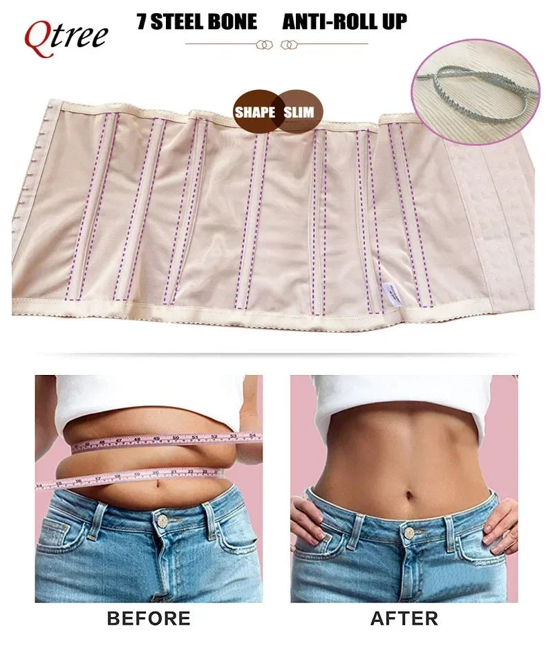 Cinta  Slimming Waist Trainer Belt Shapewear Women Belly Cincher Body Shaper Fat Compression Strap Girdles Firm Hook Corset