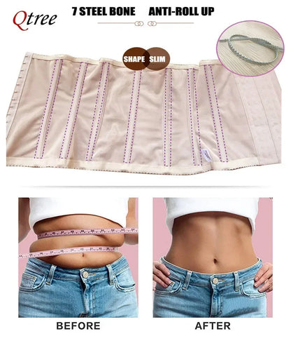 Cinta  Slimming Waist Trainer Belt Shapewear Women Belly Cincher Body Shaper Fat Compression Strap Girdles Firm Hook Corset