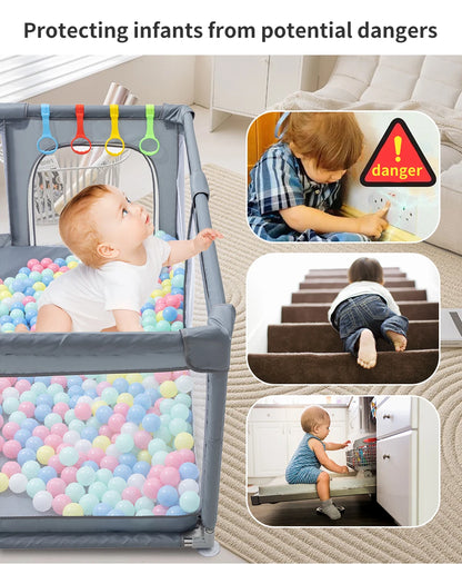 Baby Playpen For Children Safety Barrier For Newborn Playground Basketball Ball Pit Playpen Indoor Baby Playground