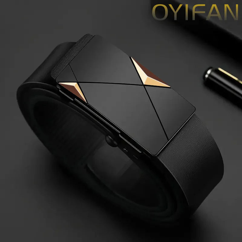 cinto  glamoroso da marca OYIFAN  de couro verdadeiro e fivela automática  ajustável.                Toque de elegância para qualquer ocasião..  Descubra conforto e estilo.  Seu bebê merece o melhor.  Leve e elegante...