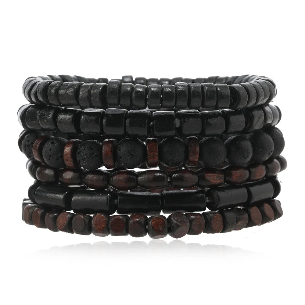 Pulseiras para homem e jovens elaboradas com materiais de alta qualidade conjunto de 4 pulseiras.. 