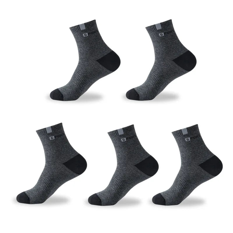 5 pares de meias de algodão tecido repiravel para homens, Descubra conforto e estilo.  Feito com carinho e qualidade para você.  Feito com carinho e qualidade para você.  Perfeito para seu dia.