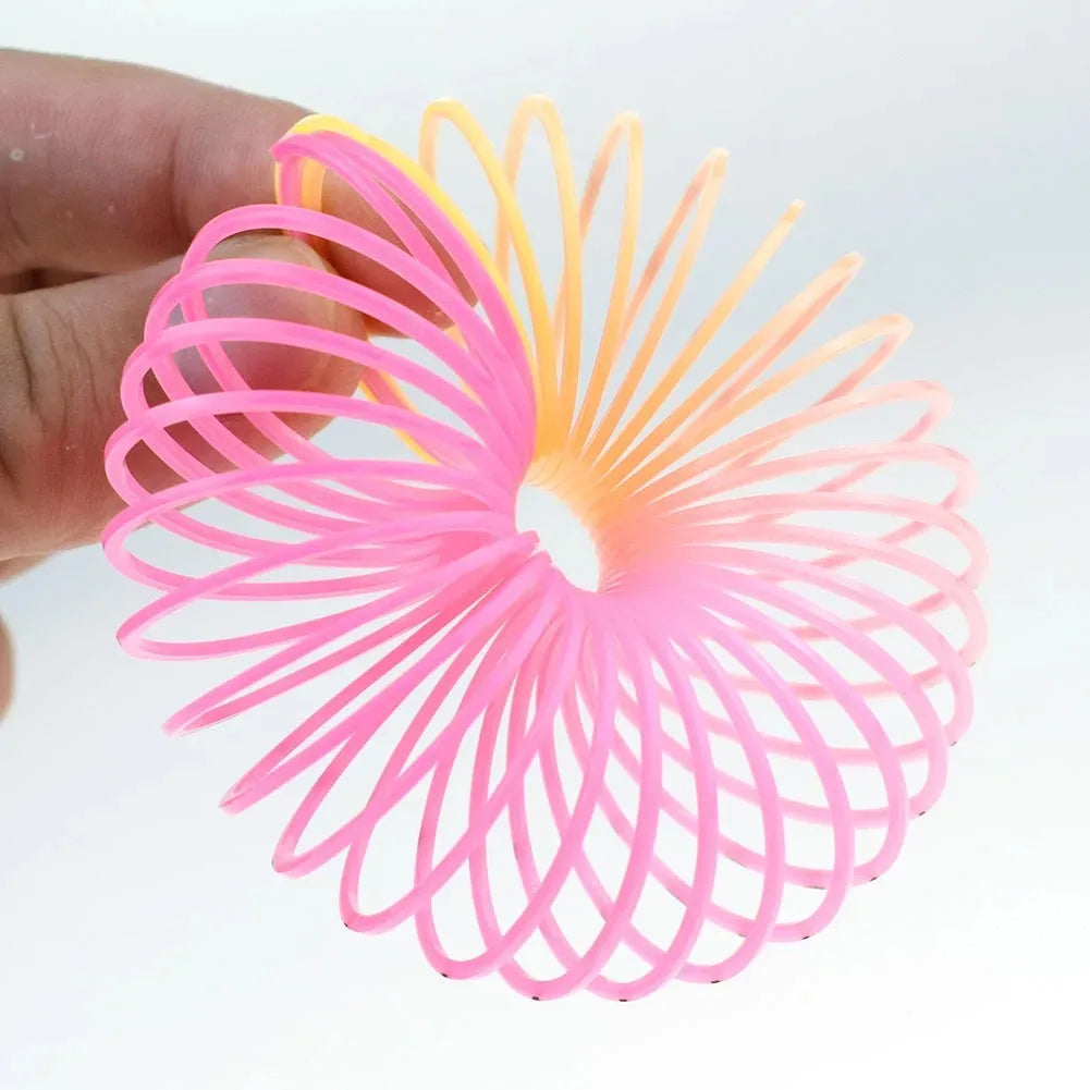 12/24PCS Rainbow Magic Springs Circle Toys Kids Birthday Party Favors Guests Giveaway Small Gifts Pinata Fillers Flexible Funny Toy