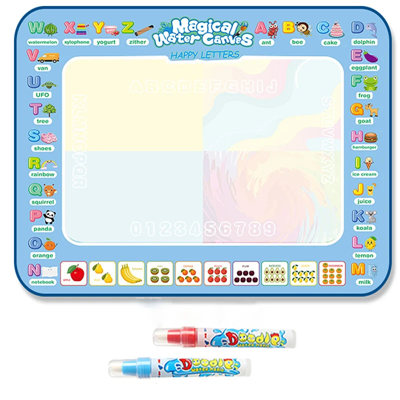 100x80cm Water Doodle Mat Magic Drawing Doodling Mat Coloring Mat Drawing Board Educational Toys for 2-7 Years Old Boys and Girl