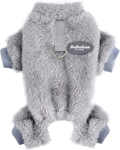 Winter Dog Clothes for Small Medium Dogs Boy Girl, Soft Flannel Puppy Pajamas Onesie Chihuahua Yorkie Warm Jumpsuit Pet Apparel