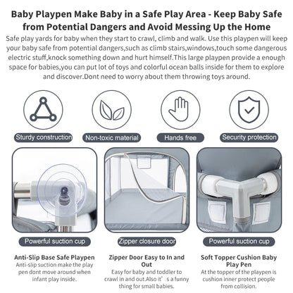 Baby Playpen For Children Safety Barrier For Newborn Playground Basketball Ball Pit Playpen Indoor Baby Playground