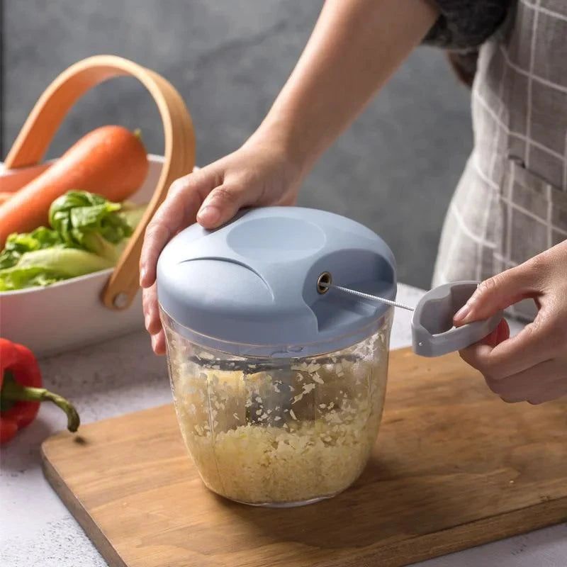 Rope Food Processor Silcer Shredder Salad Maker Garlic Onion Cutter Kitchen Tool Accessories500/900ML