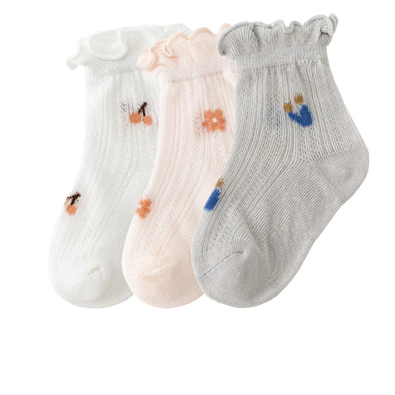 3Pair/ meias Newborn Baby oSocks Summer Thin Casual Kids' Baby de  0 meses a 12 meses                    Seu bebê merece o melhor.  A escolha perfeita para o dia a dia.  Ideal para momentos especiais..  Seu bebê merece.
