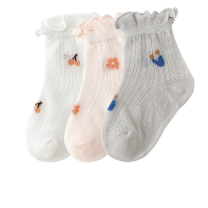 3Pair/ meias Newborn Baby oSocks Summer Thin Casual Kids' Baby de  0 meses a 12 meses                    Seu bebê merece o melhor.  A escolha perfeita para o dia a dia.  Ideal para momentos especiais..  Seu bebê merece.