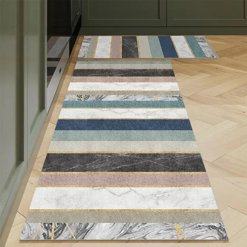 Kitchen Floor Mat Bedroom Living Room Long Bedside Area Rug Hallway Soft Washable Carpet Anti Slip Bathroom Entrance Doormat