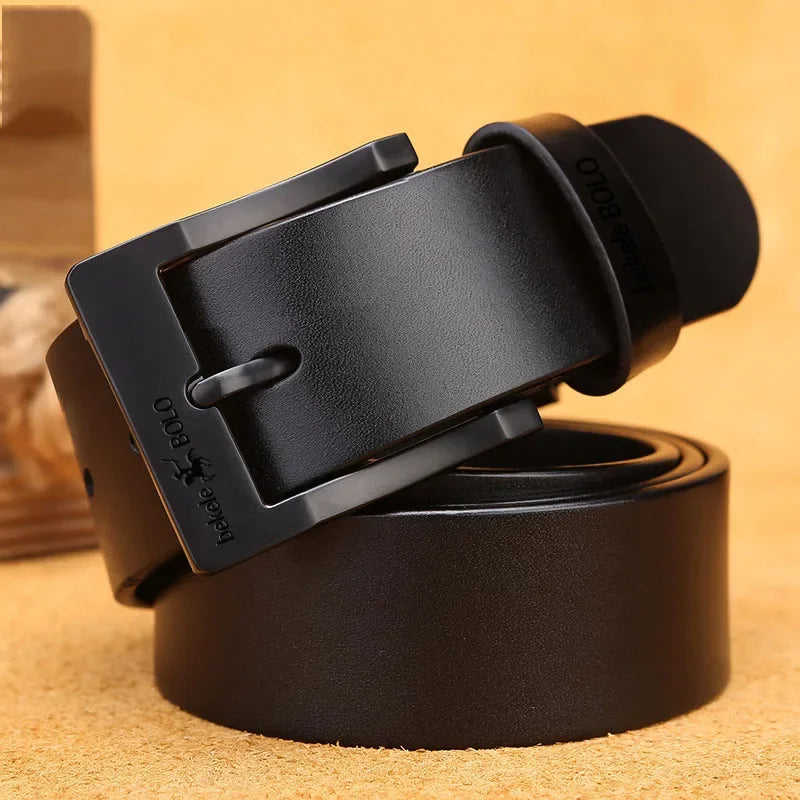Cinto de couro genuíno de categoria elevada luxuoso para homens.Ideal para momentos especiais..