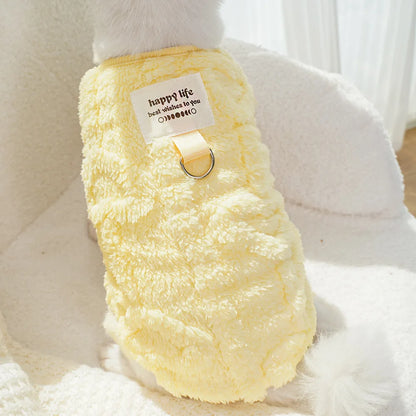 Dog Clothes Winter Teddy Bear Pomeranian Small Dog Pet Autumn and Winter Plush Traction Velvet Clothes Cat Supplies Puppy