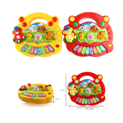 Baby Musical Toy with Animal Sound Kids Piano Keyboard Electric Flashing Music Instrument Early Educational Toys for Children