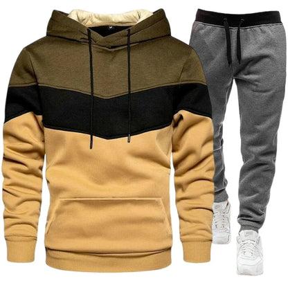 Conjunto  masculino com sweatshirt com capuz e calça. tudp com estilo e material de qualidade.