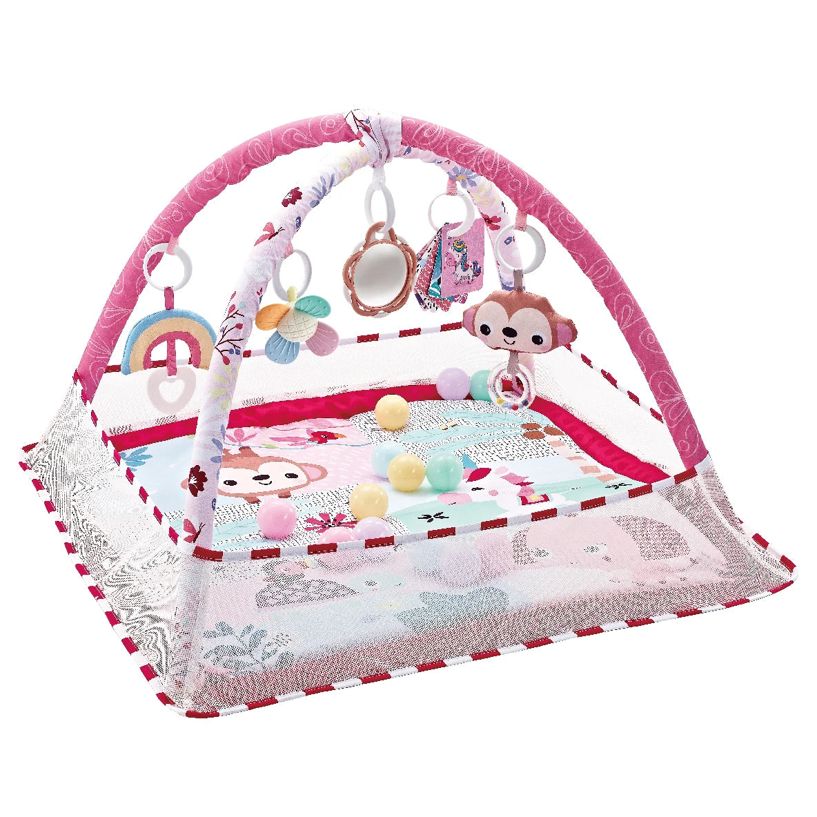 Multifunctional Fitness Frame Baby Crawling Blanket Play Mat Early Education Puzzle Game Activity Mat Newborn Gym Toys