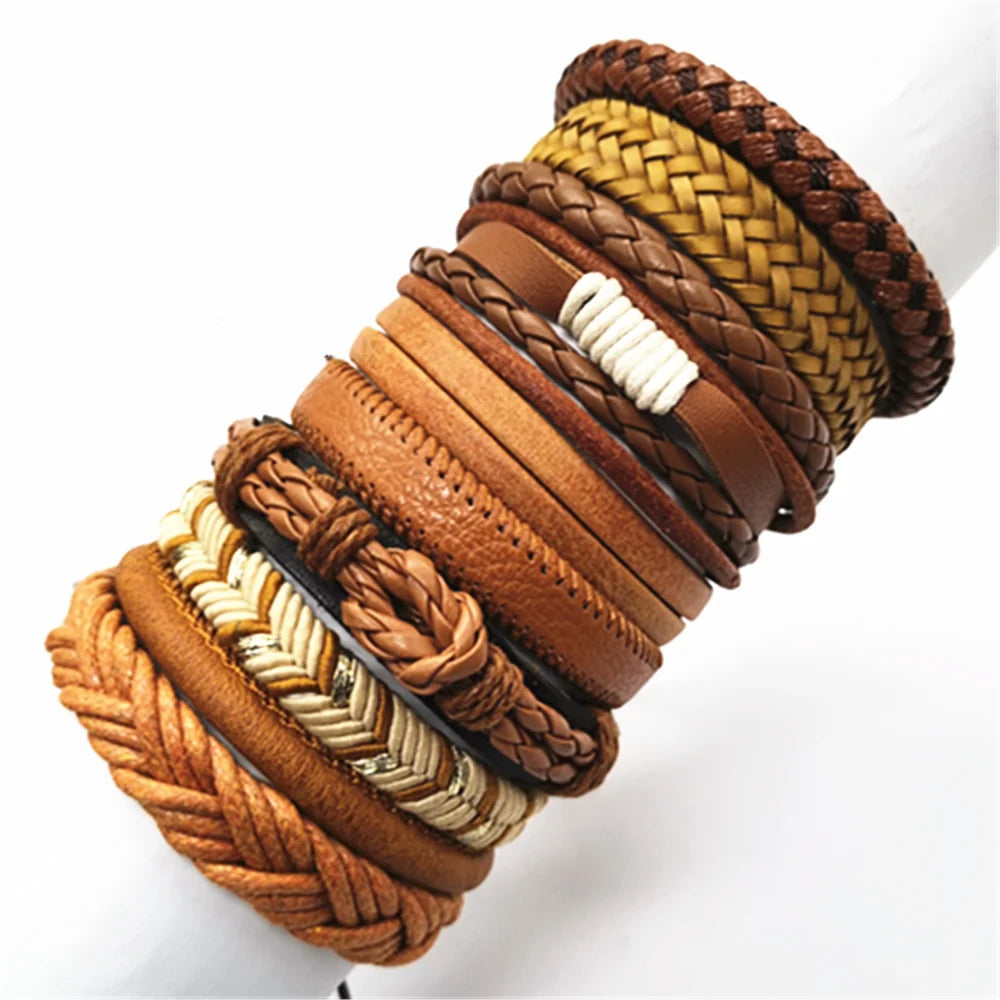 psk de 10 pulseiras  feitas a mão e elaborada com material de excelente categoria com couro verdadeiro.