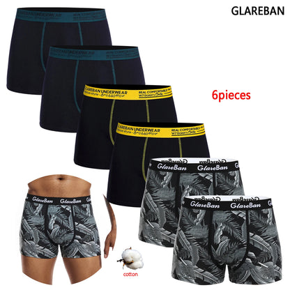 6pcs Pack Cotton Boxer Briefs Men shorts Panties Underwear For Man Brand And Underpants Homme Luxury BoxerShorts Box Slip Box