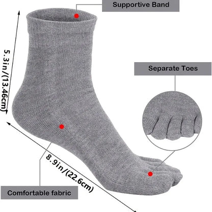 Men's Sweat Socks Toe Socks..Para homens  e jovens 4 Pairs