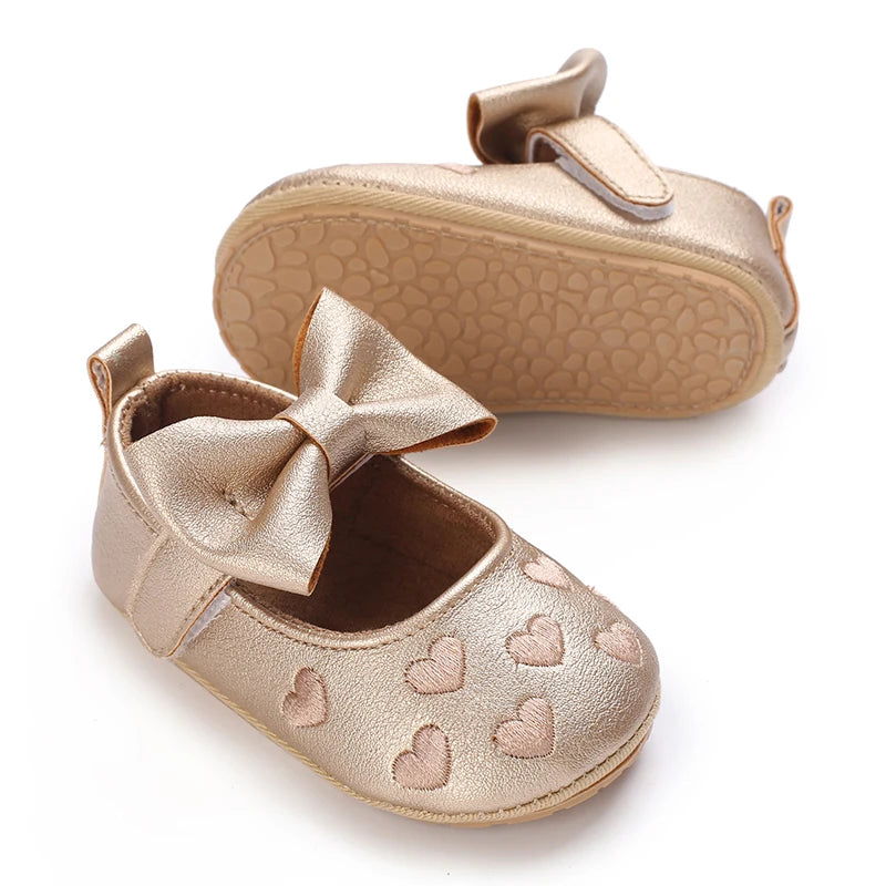 Baby Shoes Girl Rubber Sole Anti-slip Toddler First Walkers Infant Crib Shoes  Girl Moccasins