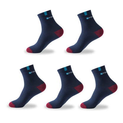 5 pares de meias de algodão tecido repiravel para homens, Descubra conforto e estilo.  Feito com carinho e qualidade para você.  Feito com carinho e qualidade para você.  Perfeito para seu dia.