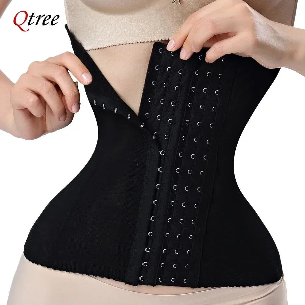 Cinta  Slimming Waist Trainer Belt Shapewear Women Belly Cincher Body Shaper Fat Compression Strap Girdles Firm Hook Corset
