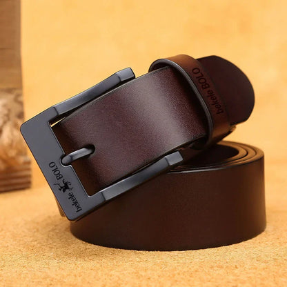Cinto de couro genuíno de categoria elevada luxuoso para homens.Ideal para momentos especiais..