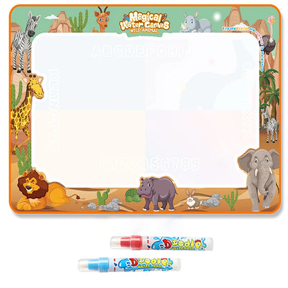 100x80cm Water Doodle Mat Magic Drawing Doodling Mat Coloring Mat Drawing Board Educational Toys for 2-7 Years Old Boys and Girl