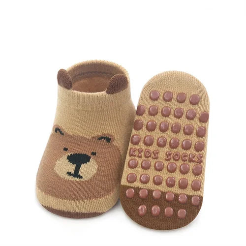 Newborn Baby Autumn Casual Infant's Home Anti Slip Cotton Toddler Cartoon Floor Socks.